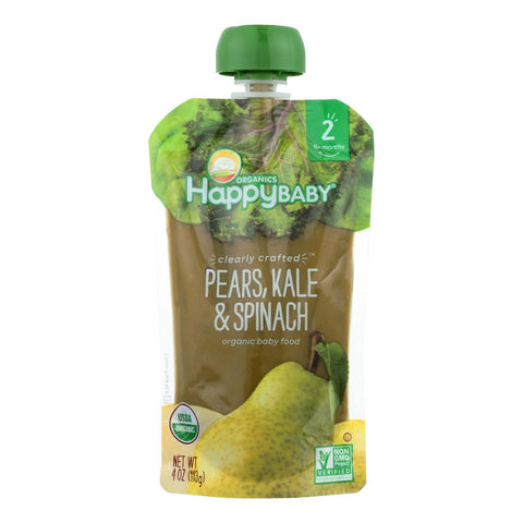 Happy Baby Happy Baby Clearly Crafted - Apples, Kale And Avocados - Case Of 16 - 4 Oz.