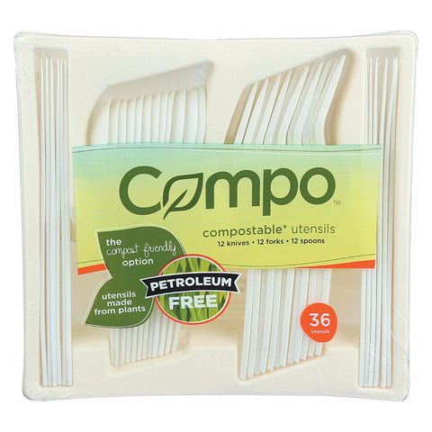 Compo Premium Flatware Utensils - Case Of 12 - 36 Count