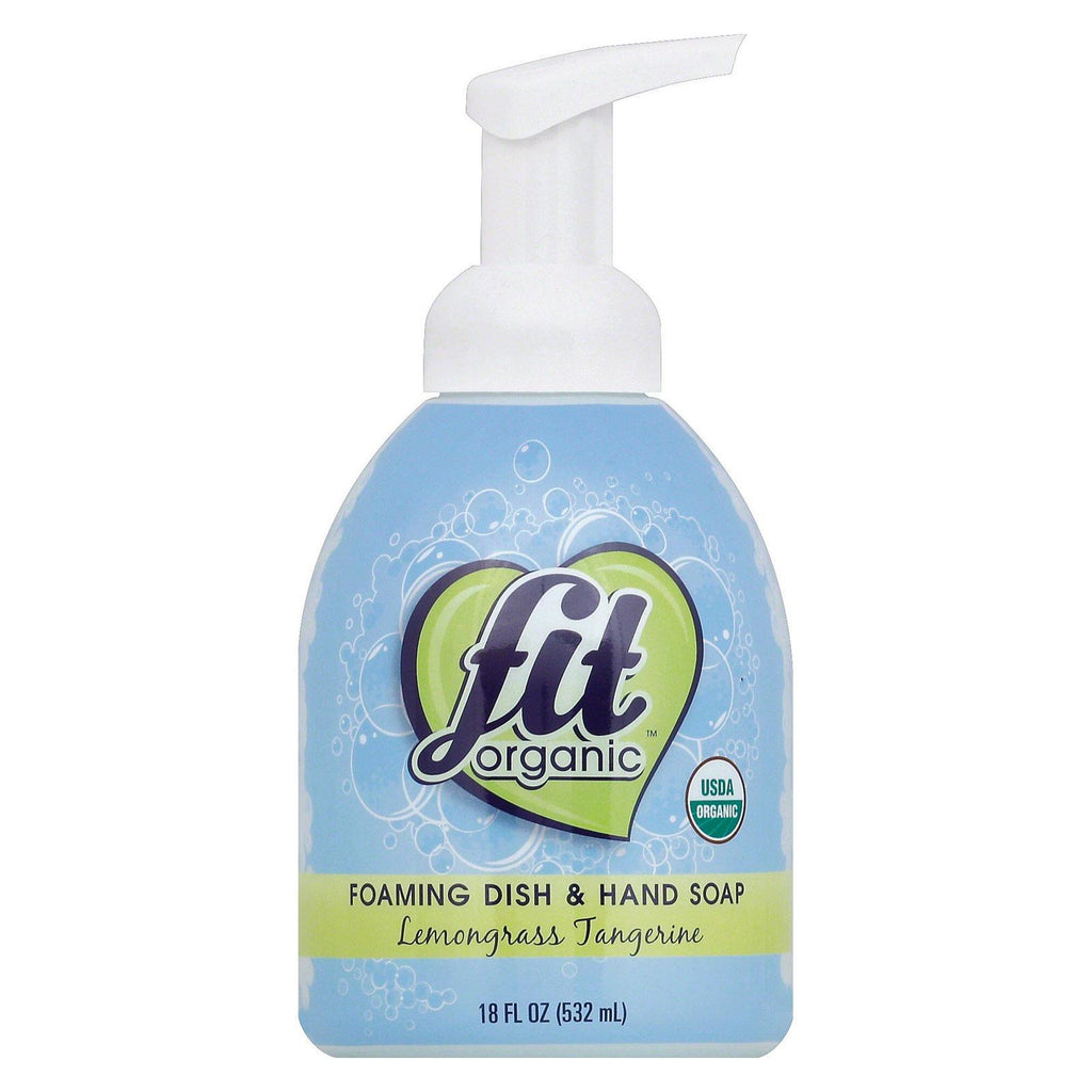 Fit Organic Foaming Dish And Hand Soap - Lemongrass Tangerine - 18 Fl Oz.