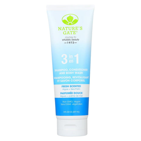 Nature's Gate Fresh Scented3 In 1 Shampoo, Conditioner And Body Wash - 8 Fl Oz.