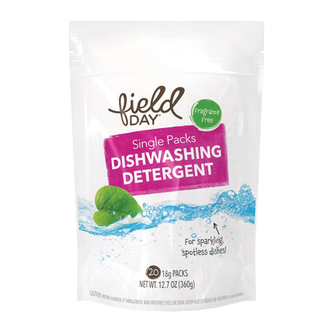 Field Day Single Packs Dishwashing Detergent - Dishwashing Detergent - Case Of 8 - 20 Count