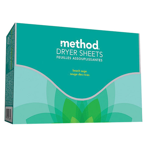 Method Dryer Sheets - Beach Sage - Case Of 6 - 80 Count