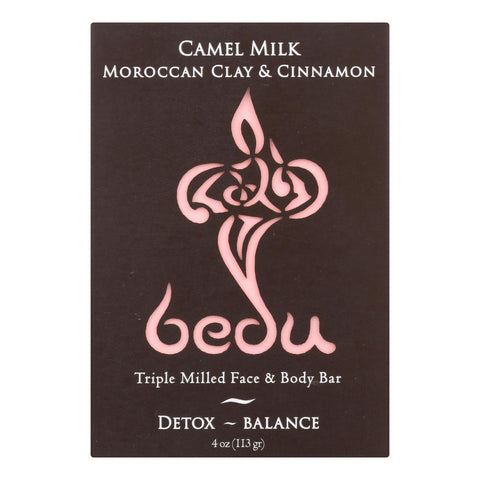 Bedu Face And Body Bar - Moroccan Clay And Cinnamon - Case Of 6 - 4 Oz.