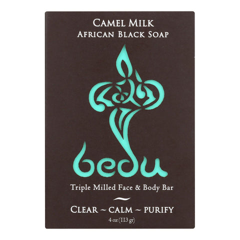 Bedu Face And Body Bar - Camel Milk, African Black Soap - Case Of 6 - 4 Oz.