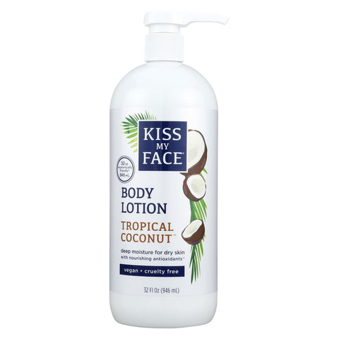 Kiss My Face Body Lotion - Tropical Coconut - 32 Fl Oz