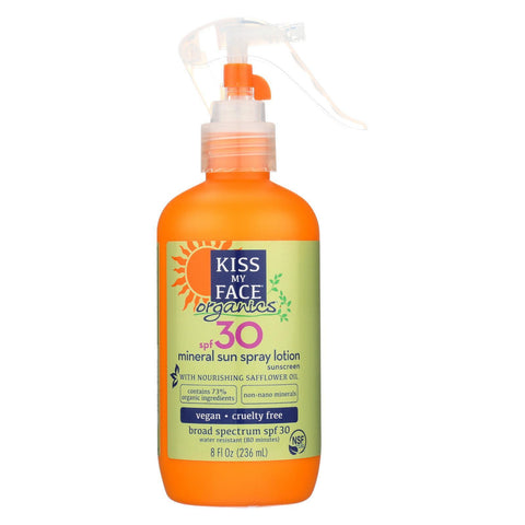 Kiss My Face Mineral Sun Spray Lotion - S30 - 8 Fl Oz