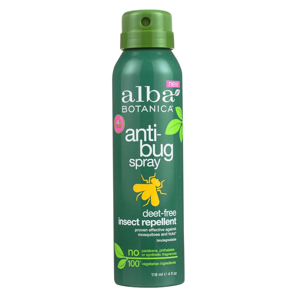 Alba Botanica Anti-bug Spray - Deet Free - 4 Fl Oz