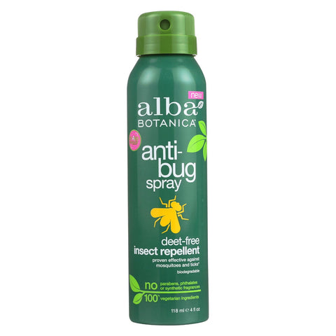 Alba Botanica Anti-bug Spray - Deet Free - 4 Fl Oz