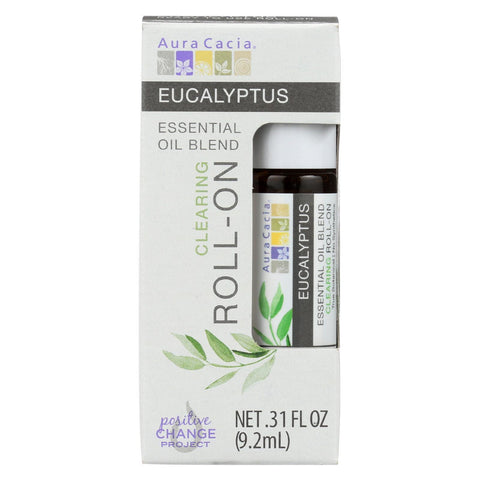 Aura Cacia Eucalyptus - Roll On - Oil - Case Of 4 - .31 Oz