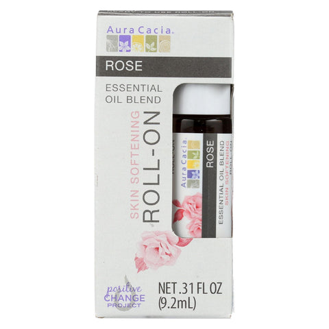 Aura Cacia Rose - Roll On - Oil - Case Of 4 - .31 Fl Oz