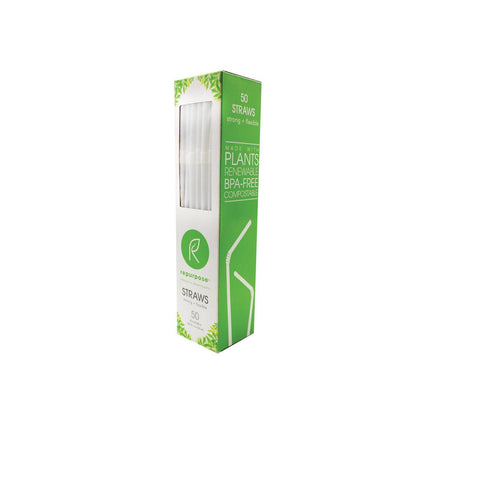 Repurpose Compostable Straws - Case Of 20 - 50 Count