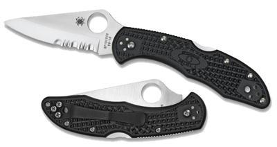Spyderco Delica4 Lightweight Black FRN Comboedge