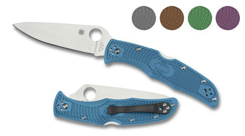 Spyderco Endura4 Lightweight Blue FRN Plainedge C10FPBL