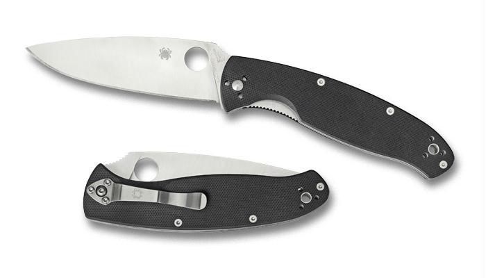 Spyderco Resilience Black G-10 Plainedge C142GP