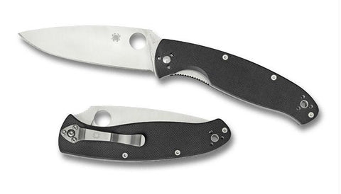 Spyderco Resilience Black G-10 Plainedge C142GP