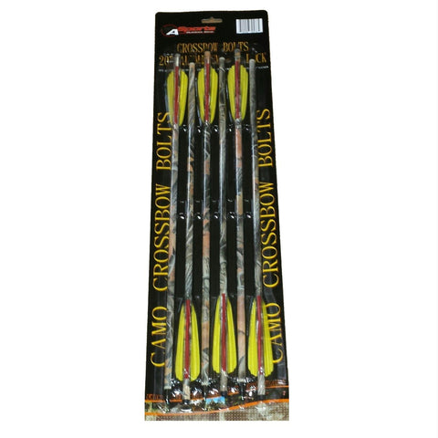SA Sports 20in Fully Camo Dipped 2219 Aluminum Bolts 6 Pack