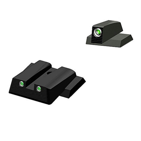Hi-Viz Nitesight SandW Shield Front and  Rear Handgun Set