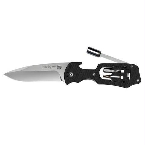 Kershaw Select Fire Linerlock 3.375 in Plainedge Black GFN