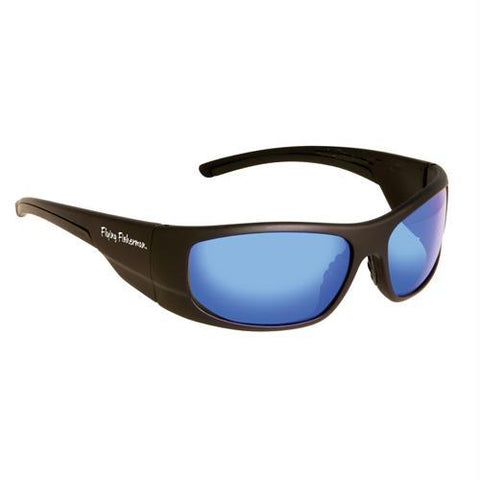 Fly Fish Cape Horn Sunglasses Mt Black-Smk Blue Mirror