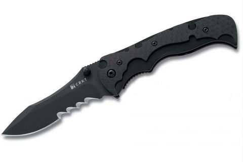 CRKT My Tighe Folder 3.62 Black Comboedge Black SS w GRN