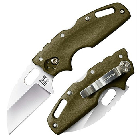 Cold Steel Tuff Lite Plain 2 1-2in Bld 6in Overall-OD Green
