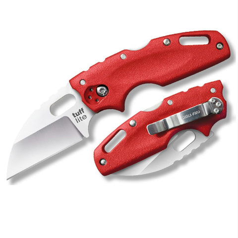 Cold Steel Tuff Lite Plain 2 1-2in Blade 6in Overall - Red
