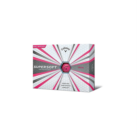 Callaway 2017 Supersoft Golf Balls (One Dozen)-Pink