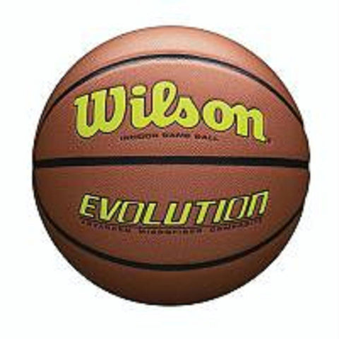 Wilson Evolution Official Size Game Basketball-Yellow