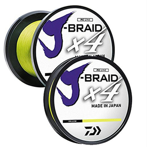 Daiwa J-Braid X4 300 Yard Spool 20LB Test - Fluorescent Yllw