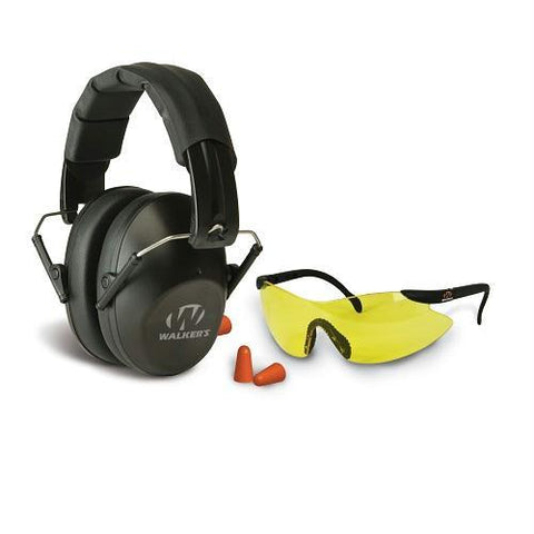 GSM Walkers Pro-Low Profile Folding Muff-Glasses-Plugs Combo