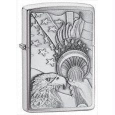 Zippo Something Patriotic      Lighter Brushed Chrome 20895