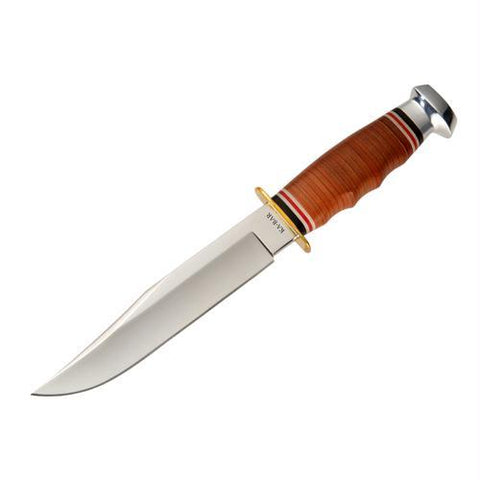 Ka-Bar Leather Handle Bowie Knife