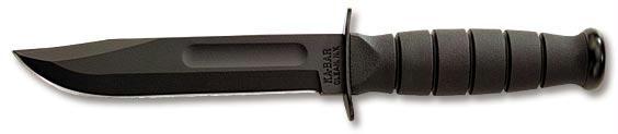 Ka-Bar Short Knife Black Hard Sheath Straight Edge