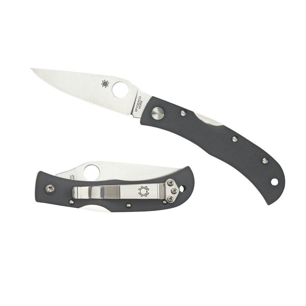 Spyderco SP Baby Jess Horn Gray Folder Blade 2.60" Knife