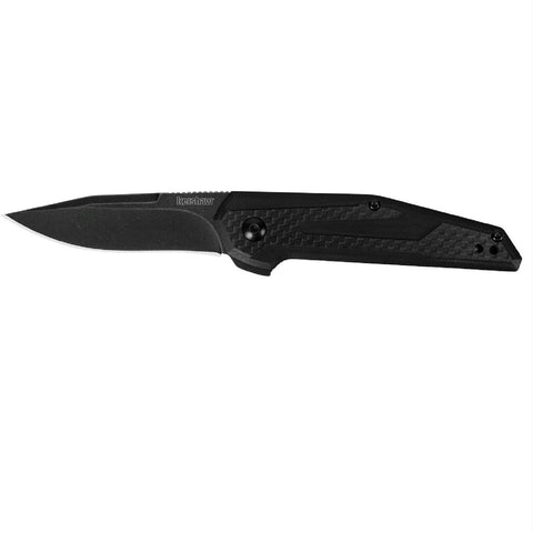 Kershaw Anso Fraxion Linerlock 2.75" Plainedge Carbon Fiber