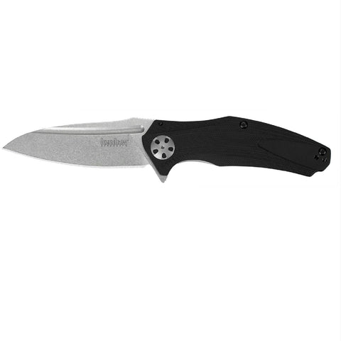 Kershaw Natrix Assisted 3.25 Stonewash Plainedge Black G10