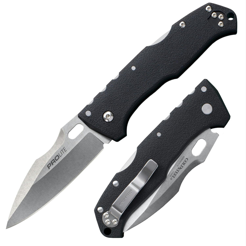 Cold Steel Pro Lite Sport Clip 3-1-2" Bld Folder 8" Open-Blk