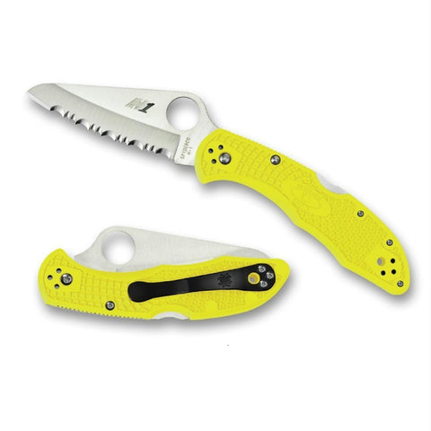 Spyderco Salt 2 Folder - Lightweight Yellow - Black Serrated