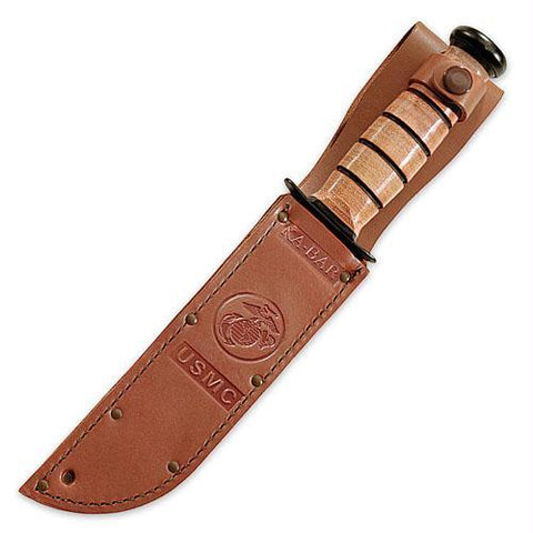 Ka-Bar Brown Leather USMC Sheath 7 Inch 1217S