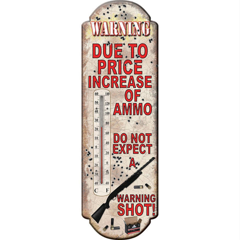 Rivers Edge Due to Price Increase Tin Thermometer