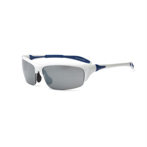 Real Kids Wht-Nvy Blade Polycarbonate Silver Mirror 10+