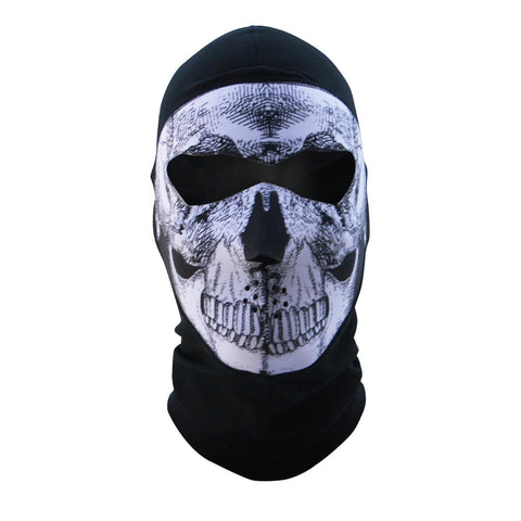 ZANheadgear Balaclava Extrm COOLMAX Full Mask B And W Skull
