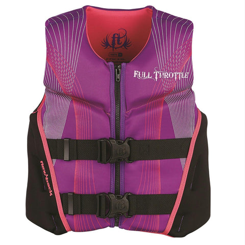 Full Throttle Youth Hinged Rapid-Dry Flex-Back Vest Purple