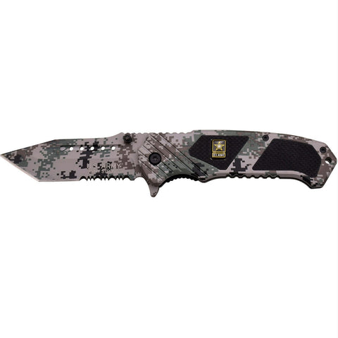 US Army 4.75in Closed Folding Knife Folder-Camo Blade
