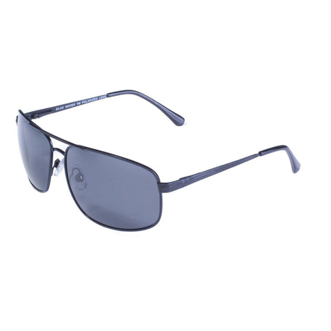 BlueWater Black Frame w- Spring Hinge and Grey Polarized Len