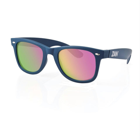 ZANheadgear Winna Sunglass w-Steel Blue-Smoked Purple Mirror