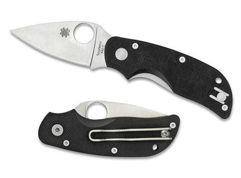 Spyderco Cat Black G-10 Plainedge Knife