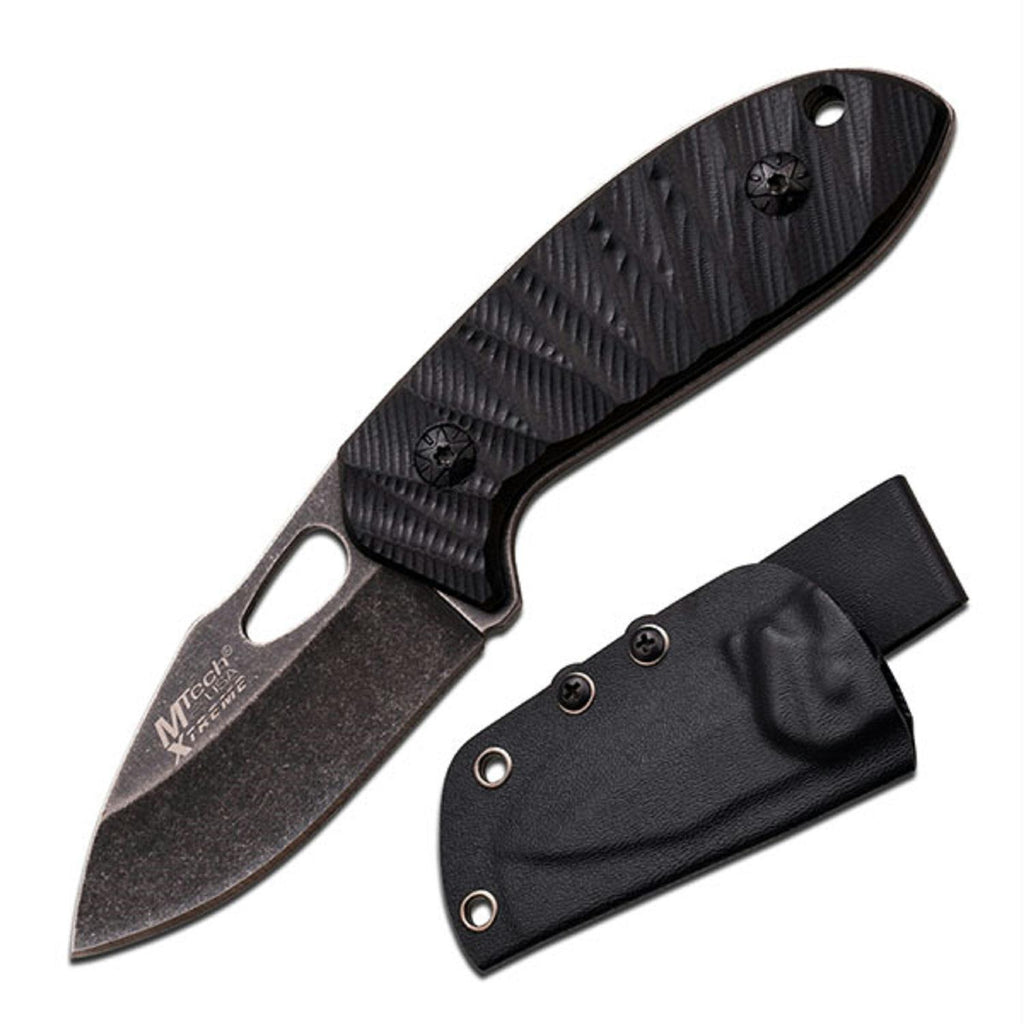 MTech USA Xtreme Fixed Knife 6.1in w-Stonewash Finish Blade