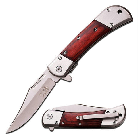 Elk Ridge Spring Assisted Knife 4.75in w-Satin Finish Blade