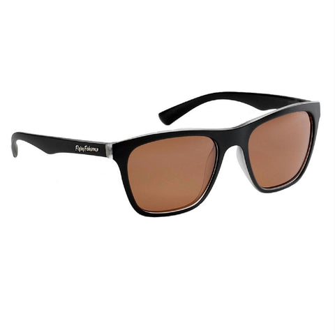 Flying Fisherman Fowey Crystal Matte Black Frame-Copper Lens